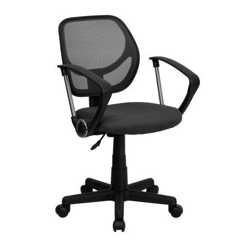 Flash Furniture WA-3074-GY-A-GG Mid-Back Gray Mesh Task Chair and Computer Chair