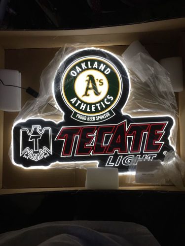 Tecate Light Beer Oakland Athletics A&#039;s LED Illuminated Sign