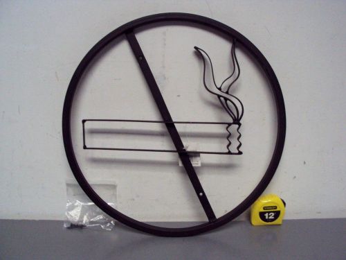 3d wrought iron metal no smoking smoke fumar sign symbol 16” wall hung hanging for sale