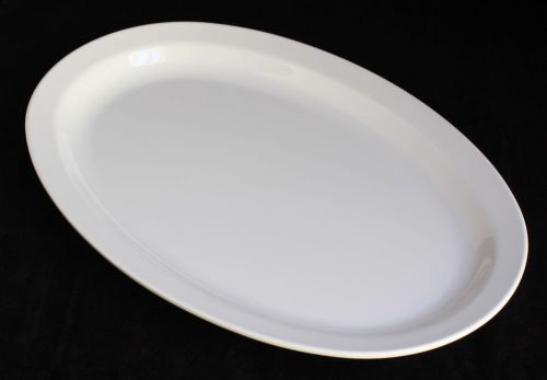 New 2 dz white melamine oval platter narrow rim 15-1/2&#034;x 10-7/8&#034; us 516(op-616) for sale