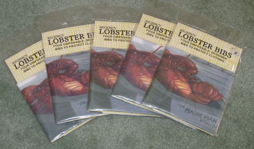 Regency Lobster Bibs New in Package 20 Count Disposable Designer