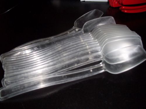 (lot of 12)  Clear Carlisle Polycarbonate Deli Buffet Serving Spoons NSF 8 inch