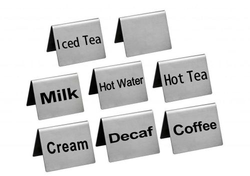 New Star Stainless Steel Table Tent Sign Combo, Includes &#034;Coffee&#034;, &#034;Decaf&#034;, &#034;Hot