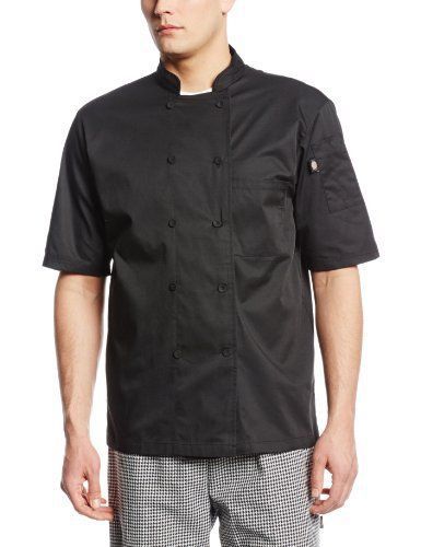 New dickies mens cool breeze chef coat  black  x-small for sale