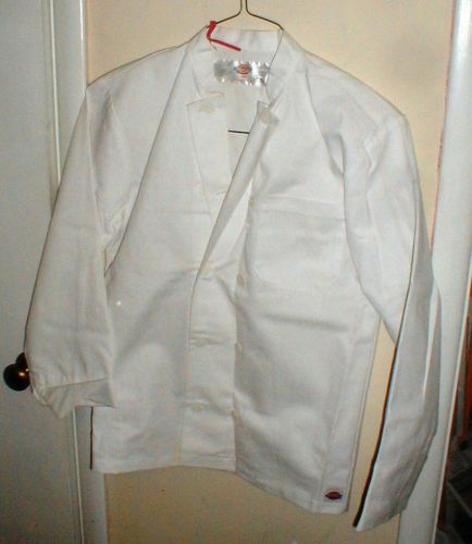 Dickies Chef Coat White Restaurant Button Front Uniform Jacket X-Small 32 &amp; Hat