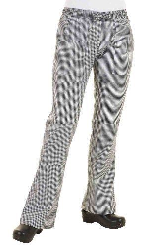 New chef works wbaw-000 womens chef pants  black and white check  size xs for sale