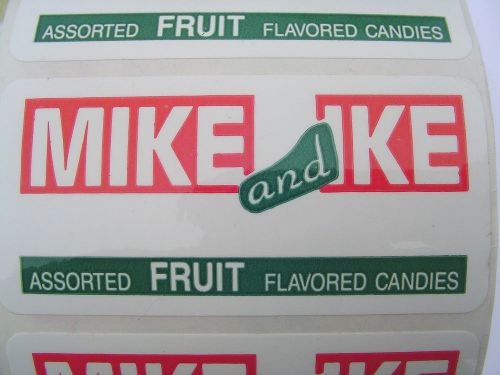 12 Vending Machine Mike &amp; Ike Fruit Flavored Candies Sticker 1 1/2&#034; x 2&#034; Decal