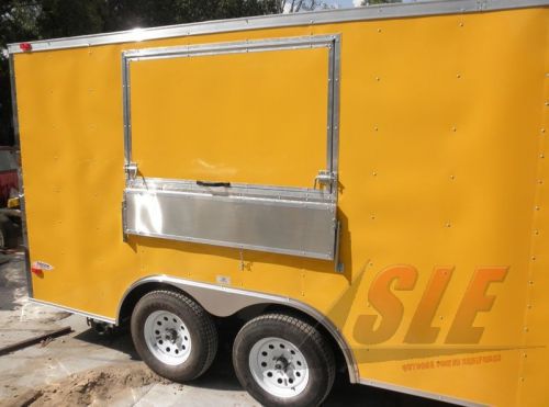 Concession Trailer 8.5&#039;x16&#039; Yellow - BBQ Catering Event Vending