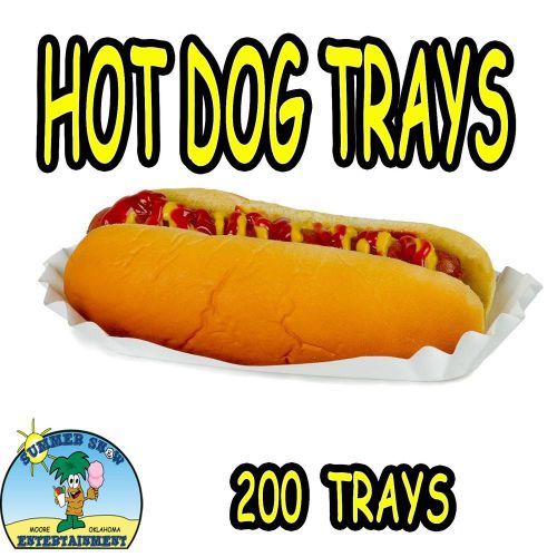 200 Hot Dog Tray Holders Paper Fluted Brand NEW CONCESSION SUPPLY #1