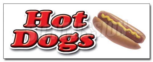 12&#034; HOT DOG 1 DECAL sticker hot dogs cart  franks wieners franks chili red hots