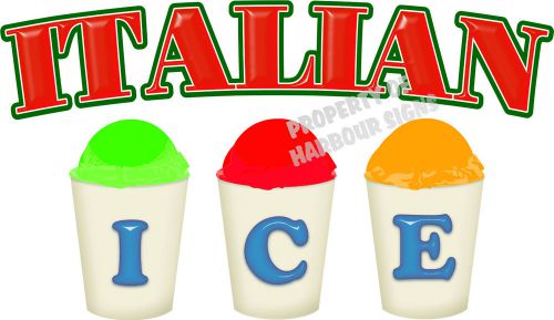 Italian Ice Decal 24&#034; Concession Trailer  Food Truck Cart Vinyl Menu Sign