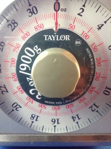 Taylor Precision Scale, Portion, 32 Oz X 1/4 Oz Graduation, Angled Dial, TS32