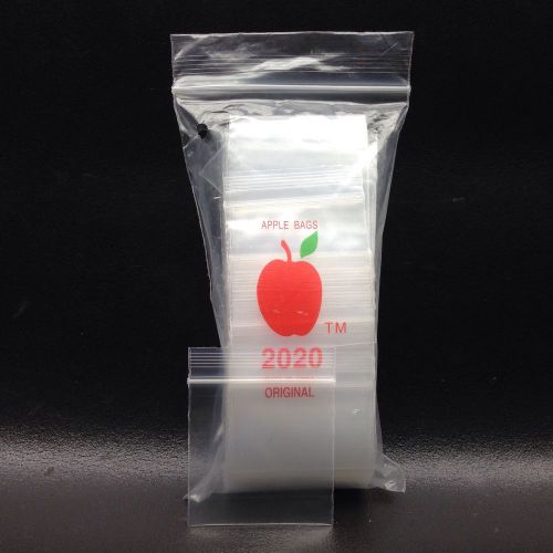 100 Ziplock Bags Clear Apple 2 x 2  Jewelry Bag 2020