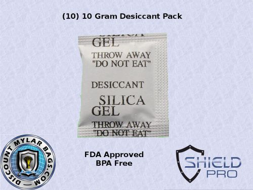 (100) 10 gram silica gel sachets fda pharmacy approved moisture absorber for sale