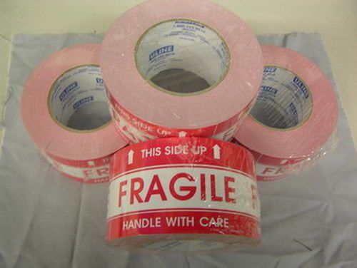4 Rolls Uline S-5947 Fragile Handle With Care, This Side Up, 3&#034;x5&#034; 2000 Labels