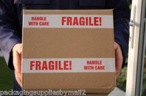 ( 24 Rolls ) Fragile Marking Box Tape Shipping Packing 3&#034; x 110 yd 2 Mil