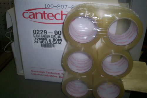 3.0 mil, 3&#034;x 55yd Clear Tape - 24 rolls - MADE IN THE USA by CANTECH