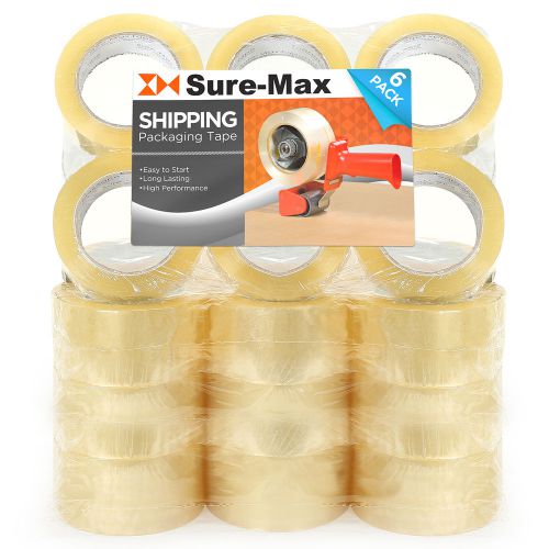 24 Rolls 3&#034; Wide Clear Carton Moving Packing Tape Box Shipping 2.0 mil 330&#039;