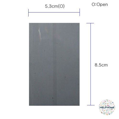 100 pcs transparent shrink film wrap heat seal packing 5.3cm(o) x 8.3cm no.096 for sale