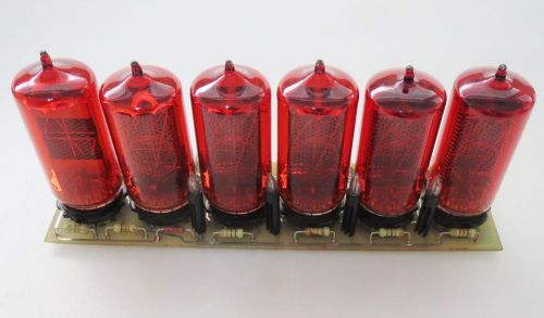 GERMAN RFT 5 x Z566M + 1 x Z567M Nixie Clock Digital Tubes and Sockets On PCB