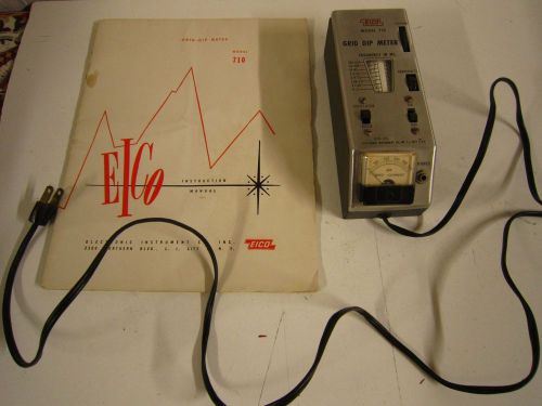 Nice Vintage Eico Model 710 Grid Dip Meter w/ Manual