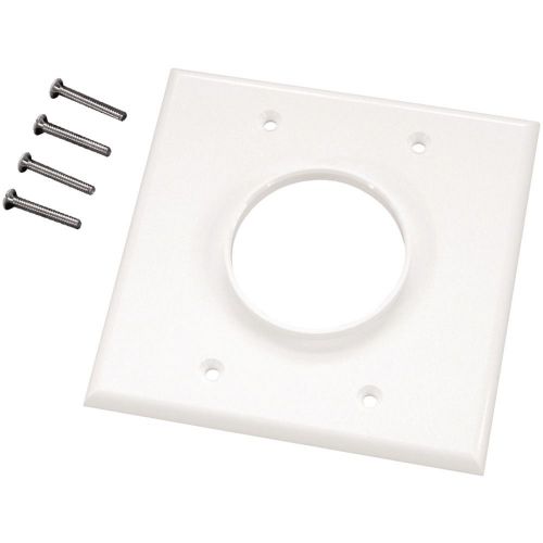 BRAND NEW - Midlite 2gwh Double-gang Wireport(tm) Wall Plate (white)