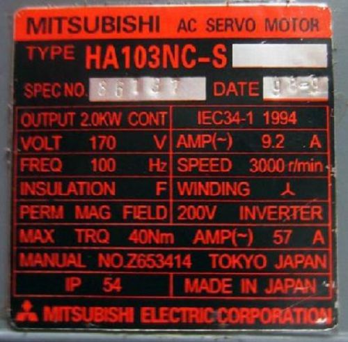 Mitsubishi Electric HA103NC-S New And Original
