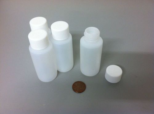 1 oz. HDPE Plastic Bottles w/ Lids, 70/box