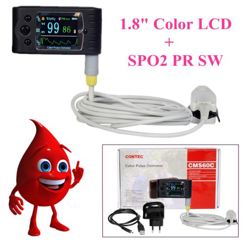 Promotion,new hand-held pulse oximeter, spo2+pc sw,color screen, ce&amp;fda for sale