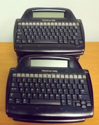 Alphasmart 3000, lot of (13) keyboard word processors w/alphasmart carry cases for sale