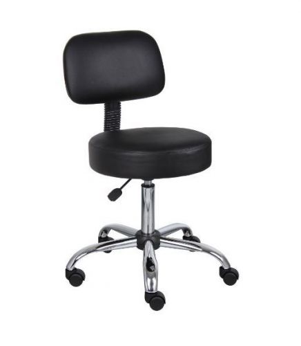 Boss Black Stool Upholstered Adjustable Office Furniture Supplies Mobile New