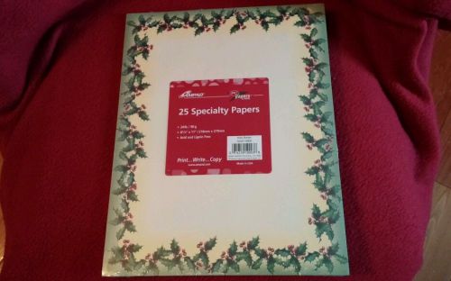 Holly Border Holiday Specialty Computer Paper 25 Sheets