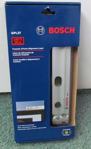 Bosch gpl3t torpedo 3-point alignment laser level 100 ft.  new/sealed for sale