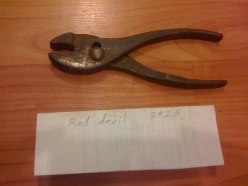 VINTAGE RED DEVIL 3925 Forged in USA Slip Joint Pliers channel Lock