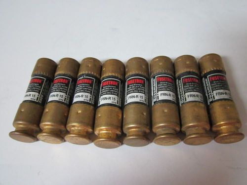 Lot of 8 cooper bussmann fusetron frn-r 15 fuse new no box frn-r-15 for sale