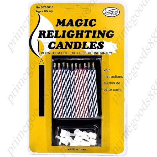 10 x Magic Relighting Candles Magic Prop Practical Joke Prank Toy Free Shipping
