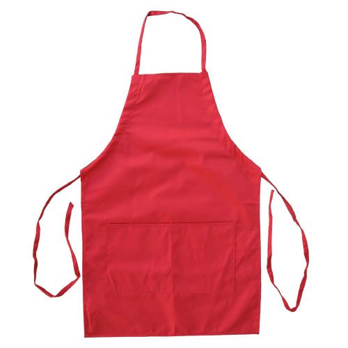 1 Piece Solid Red Adjustable Large Apron by TansClub®.