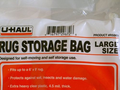 U-HAUL Moving or Storage Bag for 6x9 Rug Carpet Cover! Protect! #RSB69