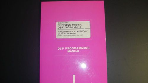 Okuma osp-7000g, 700g programming manual for sale