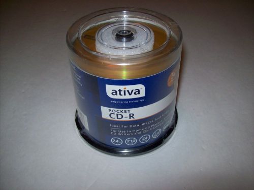 Ativa Pocket CD-R 24Min 50 Pack  Ideal For Data Images &amp; Audio New In Package