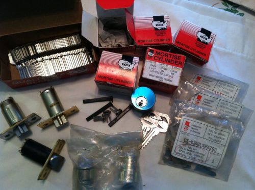 Locksmith lot of LSDA high security cylinders, keys and bolts.
