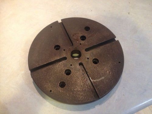 12&#034; Metal Lathe Face Plate With 1/2&#034; T-slots And 1-3/8&#034; Center Through Hole