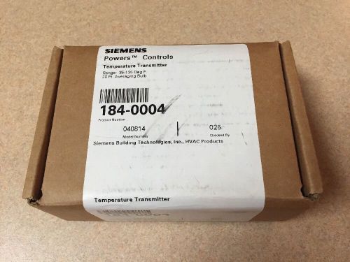 Siemens Powers Controls Temperature Transmitter 184-0004