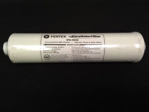 Lot of 2 Vertex - Pure Water Filter - Ifa 4034 - Chlorine Taste &amp; Odor Filter