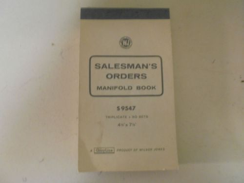 Wilson Jones Salesman Orders Manifold Book S9547 Triplicate 50 sets approx 4x7