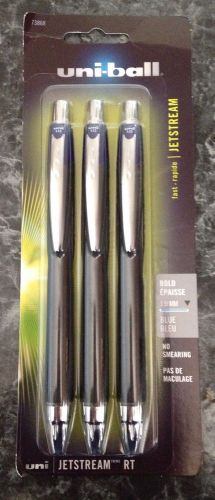 Uni-Ball Jetstream RT Rollerball Pen Bold 1.0 MM Blue Ink 3 Pack 73868