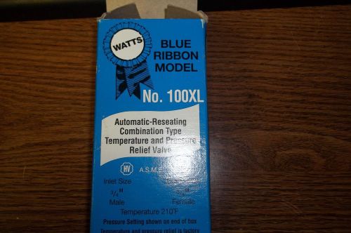 Watts series 100xl, temperature and pressure relief valves, 3/4&#034; for sale