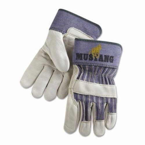 Pack of 2 pair memphis mustang leather palm gloves cinch wrist size medium for sale