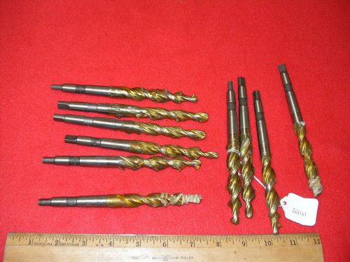 Machinist&#039;s estate lot 10 counterbore drill bits #1 morse taper chicago-latrobe for sale
