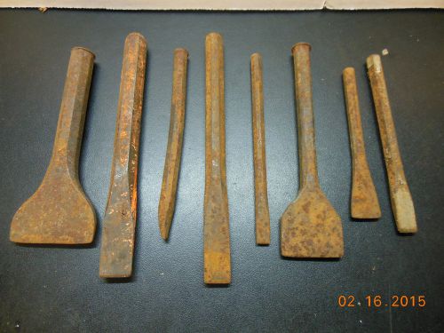 stone working chisels (lot of eight)